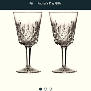 4 Waterford Crystal glasses w/ stickers & etching. Never been used.original box.